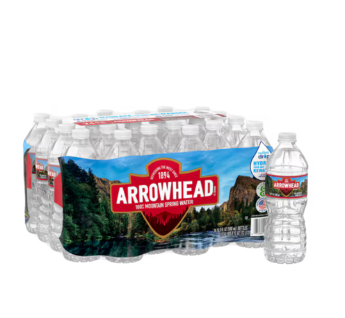 Arrowhead Natural Spring Water – Half Pallet (960 Bottles, 16.9 oz)