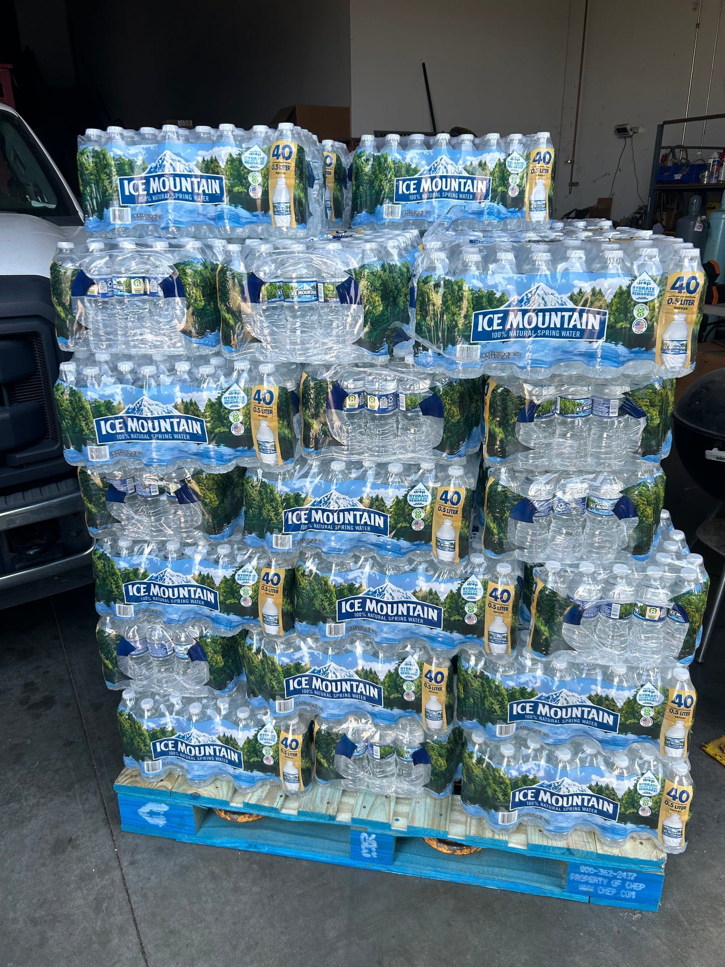 Ice Mountain Natural Spring Water – Full Pallet (1,920 Bottles, 16.9 oz)